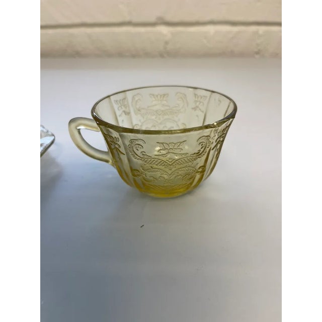 1930s Depression Wear Serving Set in Amber Glass- 24 Pieces For Sale - Image 10 of 11