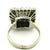 Vintage Sapphire & Diamond Square Cluster Ring in 14k White Gold, Size 7 For Sale - Image 9 of 13
