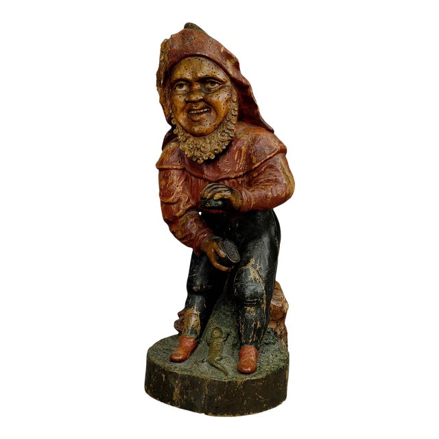 Carving of a Dwarf With Snuffbox 19th Century For Sale
