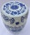 Ceramic Asian Garden Seat in Blue and White Floral Motifs For Sale - Image 11 of 12
