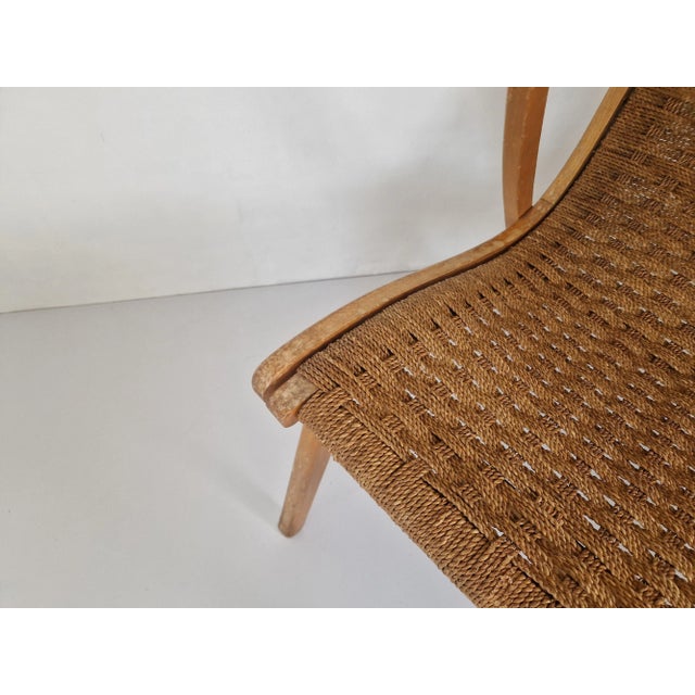 Rope and Beech Wood Easy Chair by Bas Van Pelt for Vroom & Dreesman, 1950s For Sale - Image 4 of 12