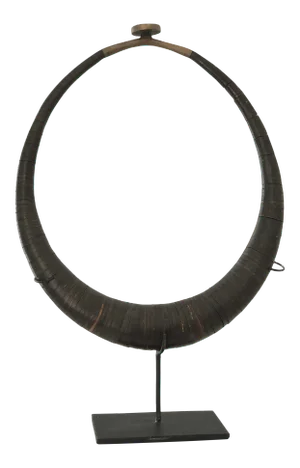 Early 20th Century 'Kalabubu' Nias Island Coconut & Brass Warrior Necklace, Indonesia