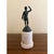 Collection of Grand Tour Style Neoclassical Metal Figures on Marble Bases For Sale - Image 9 of 10