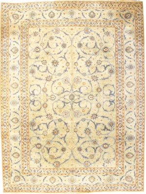 Pasargad N Y Persian Kashan Hand Knotted Lamb's Wool Rug - 10'7" X 14'