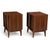 1960s American of Martinsville Mid Century Walnut Nightstands Brass Accent Restored - A Pair For Sale - Image 5 of 13