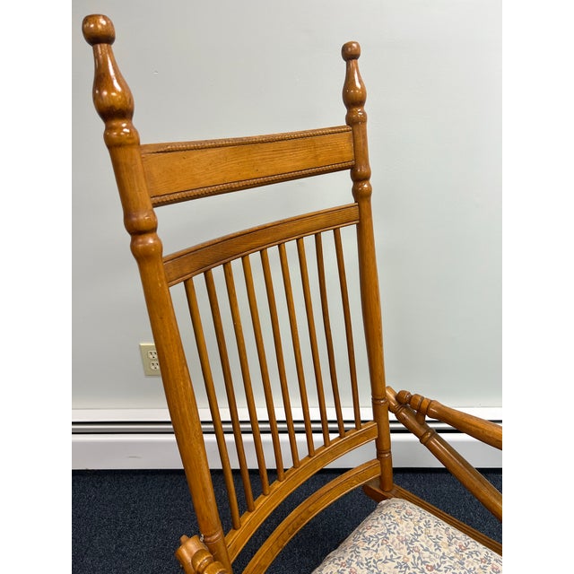 Late 19th Century Maple Spindle Back Platform Rocker For Sale - Image 9 of 10
