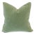 Plush Celadon Down Filled Mohair Pillow For Sale