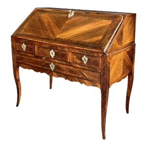 A French Louis XV Style Rosewood Veneered Bureau en Pente
