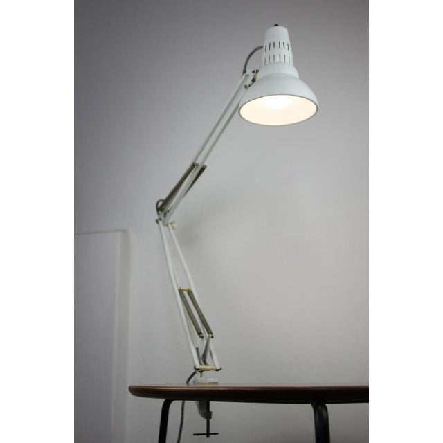 White Adjustable Achitect Table Lamp, 1970s For Sale - Image 13 of 14