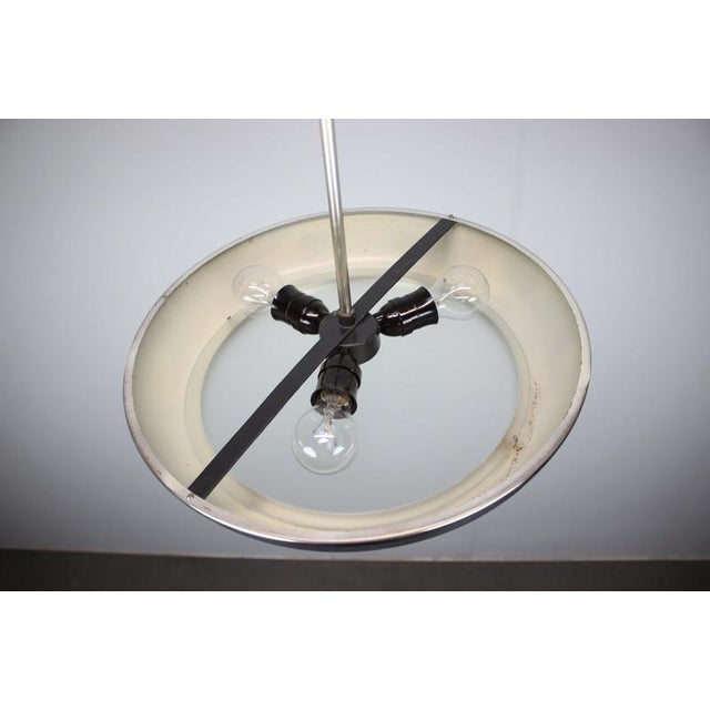 1930s UFO Pendant Lamp by Josef Hurka for Napako, Former Czechoslovakia, 1930s For Sale - Image 5 of 14
