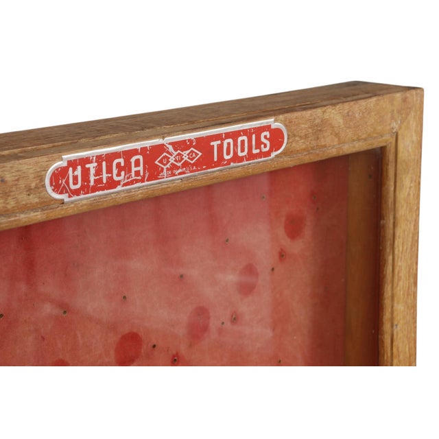 Oak and Glass Display Case for Utica Tools For Sale - Image 4 of 7