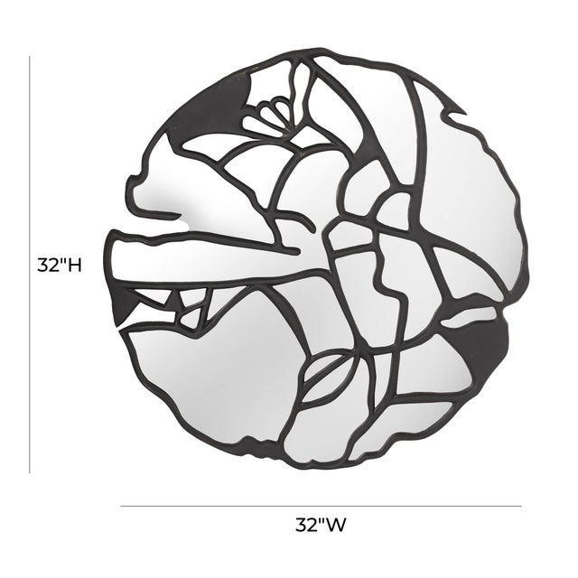 Amici Black Aluminum Mirror For Sale - Image 4 of 5