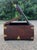 1930s Vintage Chinese Hardwood Traveling Vanity Shaving Mirror Box & Drawer For Sale - Image 4 of 12
