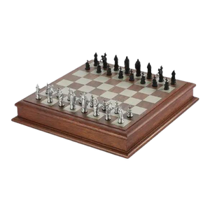 Vintage Royal Selangor Camelot Pewter Chess Set