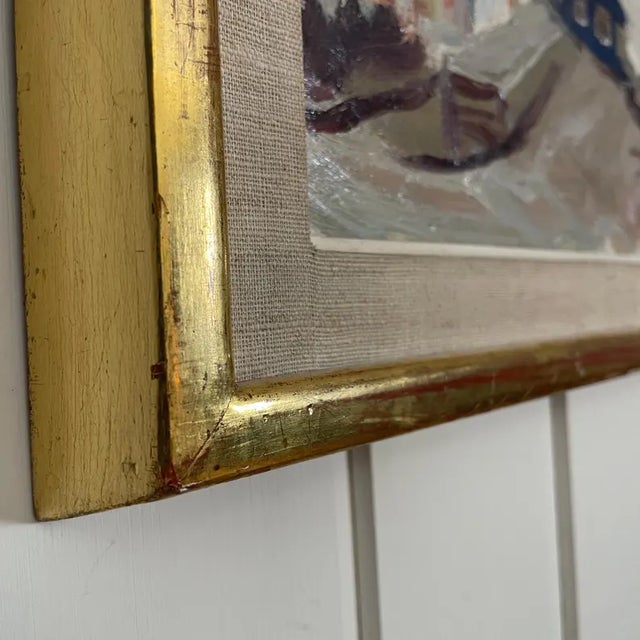 1946 Mid-Century Swedish Modernist Oil Painting by Erik Byström For Sale - Image 13 of 15