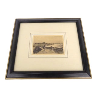 Early 20th Century "Sea Road" Etching by Sir Frank Short, R.A., Framed For Sale
