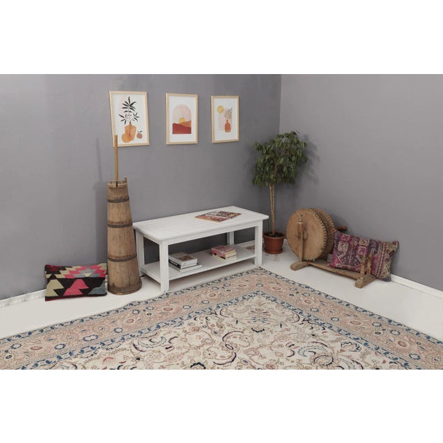 Vintage Mid Century Tabriz Rug For Sale In Los Angeles - Image 6 of 7