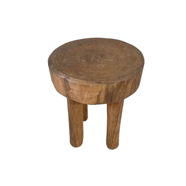This stunning vintage African wooden milk stool, skillfully crafted by the Hehe Gogo people in Tanzania, is an exquisite...