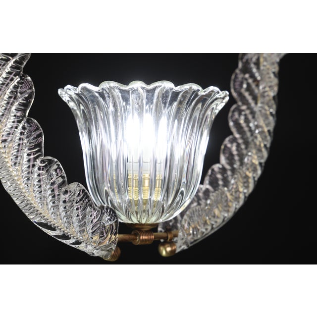 1950s Fascinating Art Deco Pendant Murano Glass Chandelier by Ercole Barovier For Sale - Image 13 of 17