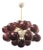 21st Century Ovale Natural Brass Frosted Amethyst Murano Sputnik Chandelier by Fabio LTD For Sale