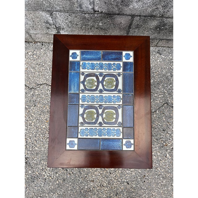 Severin Hansen Jr. Mid Century Danish Modern Side Table With Tile Inlay by Severin Hansen. C 1960s For Sale - Image 4 of 18