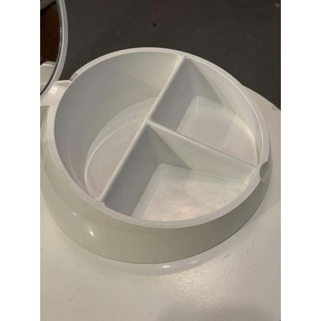 Plastic 1970s Round Vanity Box With Mirror, Stamped Gedy – Design Makio Hasuike For Sale - Image 7 of 7