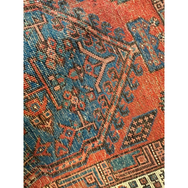 Antique Persian Heriz, 3'1" X 4'6" For Sale - Image 4 of 5