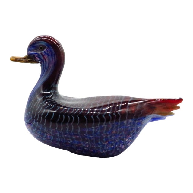 Large Murano Glass Duck Figure For Sale