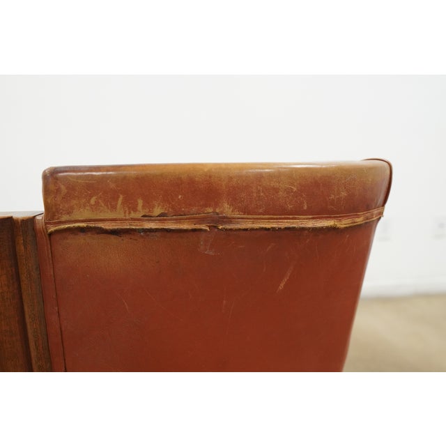 Vintage Art Deco Waterfall Desk & Barrel Back Chair (Set of 2) For Sale - Image 15 of 18