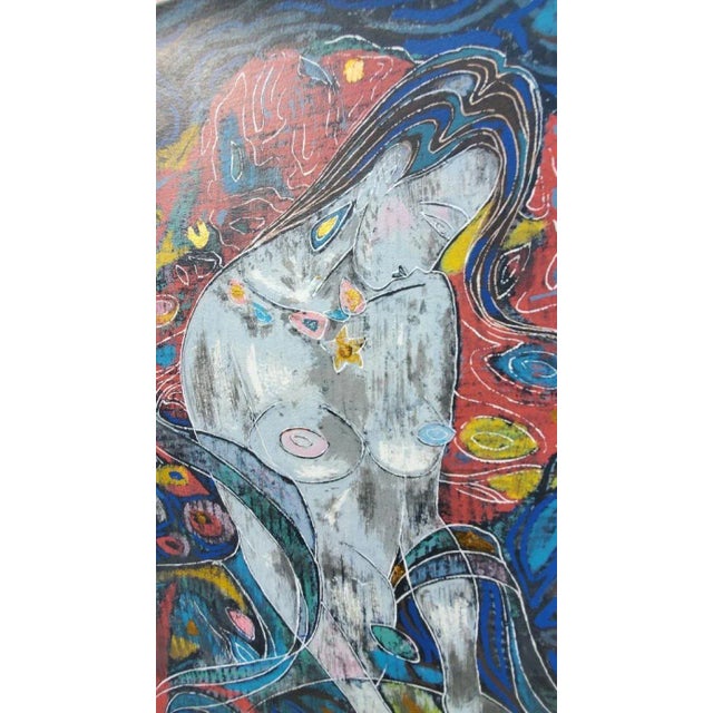 Yamin Young, 1980s Serigraph Signed And Numbered "Birth Of A Mermaid" 226/275. Serigraph Is Professionally Framed And...