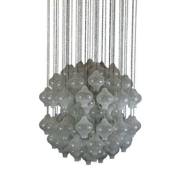 Tulipan Chandelier in Glass and Metal by J.T. Kalmar for Kalmar, Austria, 1970s For Sale - Image 12 of 18