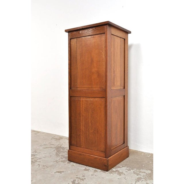 Antique Roller Door Cabinet in Oak, 1900s For Sale - Image 11 of 13