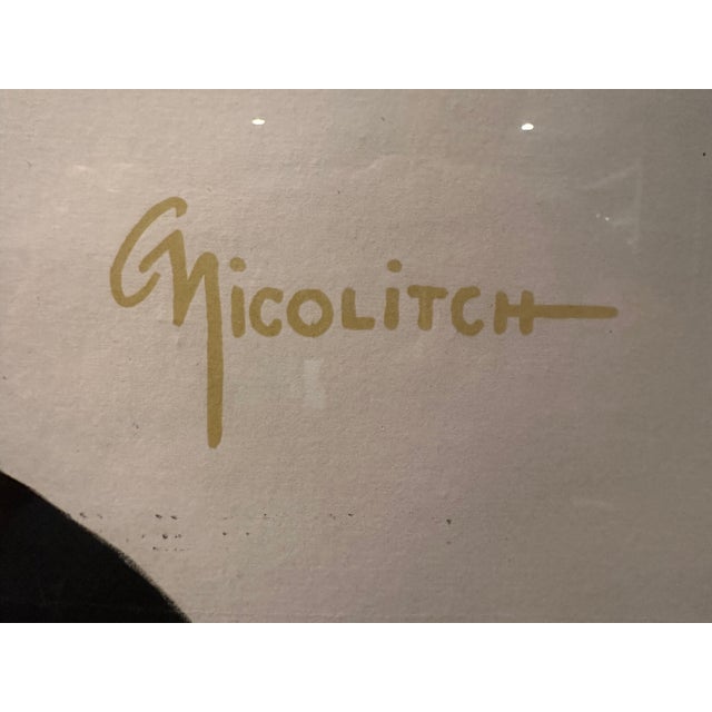1950s Original C Nicolitch 'R. Marimont & Co' Vintage Framed French Champagne Poster Circa 1954 For Sale - Image 5 of 13