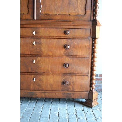 Biedermeier Mahogany Wooden Cabinet For Sale - Image 6 of 14