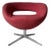 Vintage Italian Postmodern-Style Red Swivel Lounge Chair by Italianadivani/ Sold For Sale