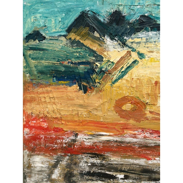 Ragnar Godin, Abstract Landscape, 1968, Oil Painting on Panel, Framed For Sale - Image 8 of 18