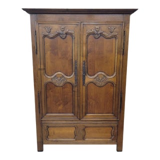 Antique Fine Carved French Wardrobe Armoire For Sale