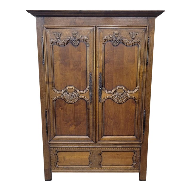 Antique Fine Carved French Wardrobe Armoire For Sale