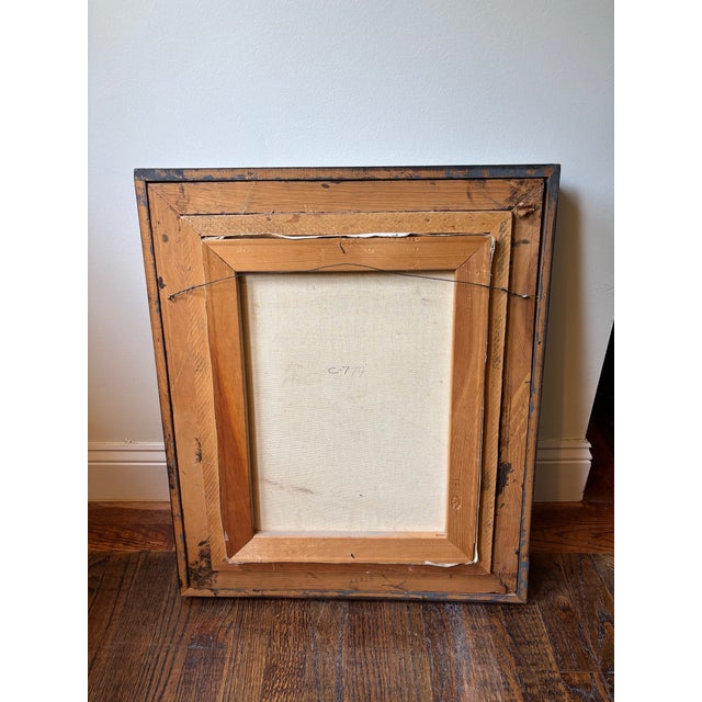 Wood 1980s Original Steve Klein Folk Art Oil Painting For Sale - Image 7 of 7