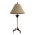 Rustic Wrought Iron Table Lamp For Sale