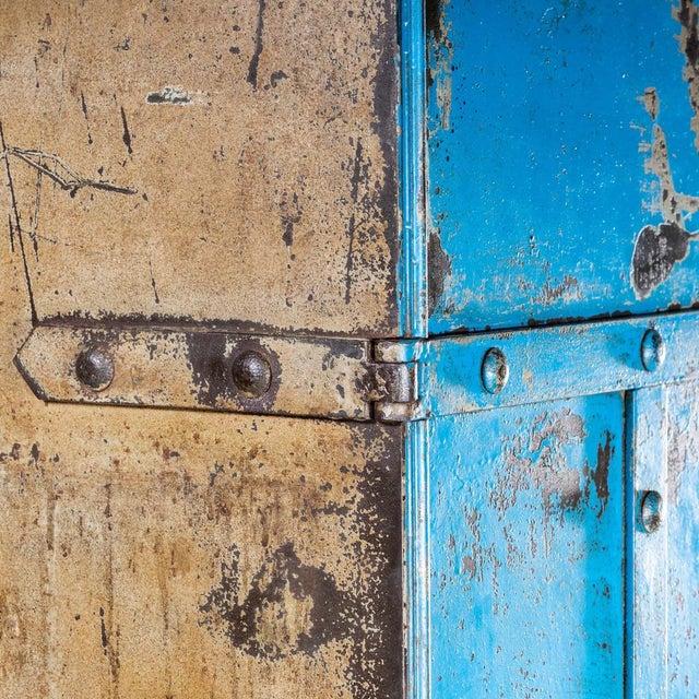 1920s English Industrial Strong Locker, 1920s For Sale - Image 5 of 15