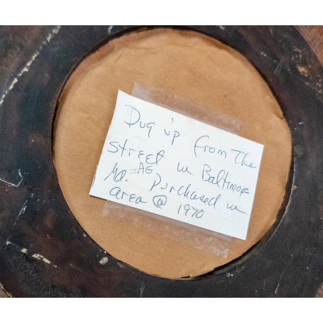 18th Century Giltwood Frame With British Metal Royal Warrant From Revolutionary War Era For Sale - Image 10 of 12