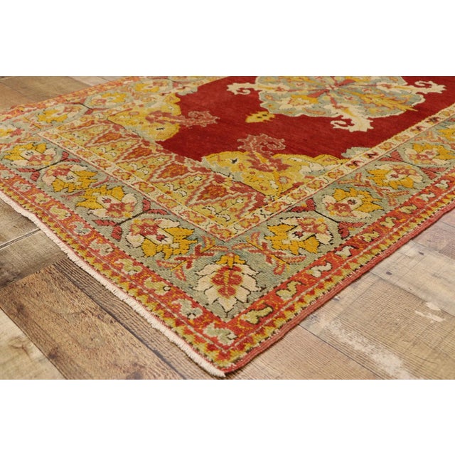 Antique Turkish Oushak Rug - 03'03 X 06'00 For Sale In Dallas - Image 6 of 9