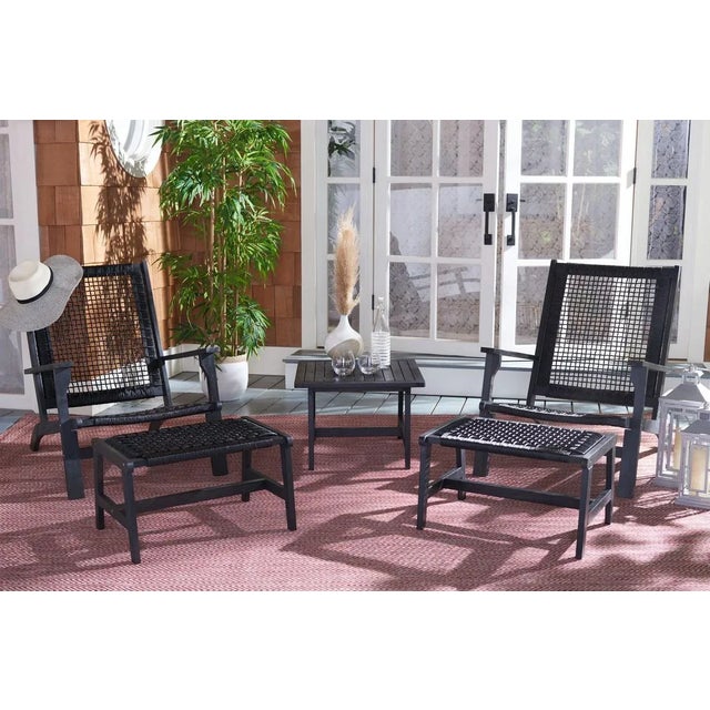 Contemporary Chantelle 5 Piece Living Set - Black For Sale - Image 3 of 9