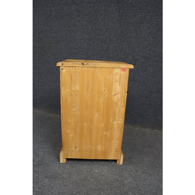 Wood Antique Scandinavian Pine One Drawer Cabinet Nightstand For Sale - Image 7 of 12