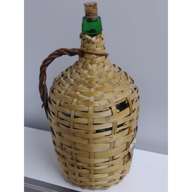 1970s Wicker Wine Bottles - a Pair For Sale - Image 4 of 13