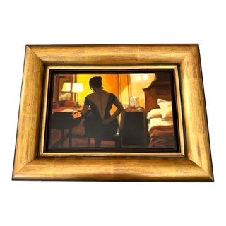 Elegant Hotel Interior, Figurative Oil For Sale