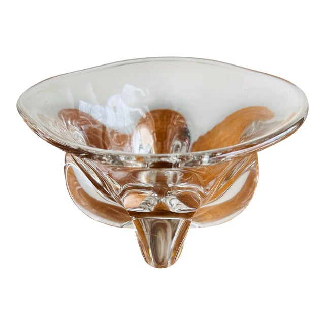 Vintage Scandinavian Art Glass Bowl Vessel For Sale