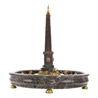 Italian Ormolu-Mounted Obelisk in Various Marbles, Italy, 19th Century For Sale