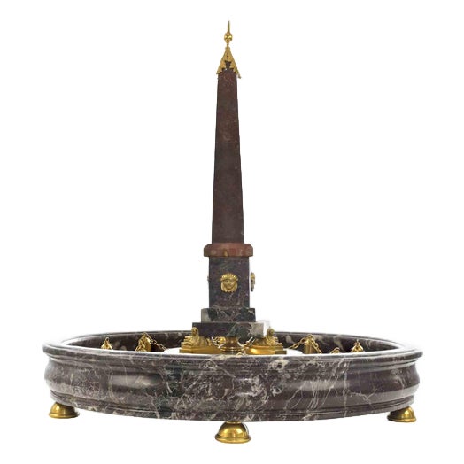 Italian Ormolu-Mounted Obelisk in Various Marbles, Italy, 19th Century For Sale